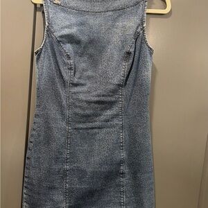 Miss Sixty Cheetah Print Denim Dress